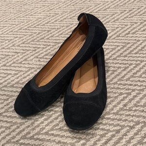 Joseph Seibel Classic Women's Black Suede Ballet Flats